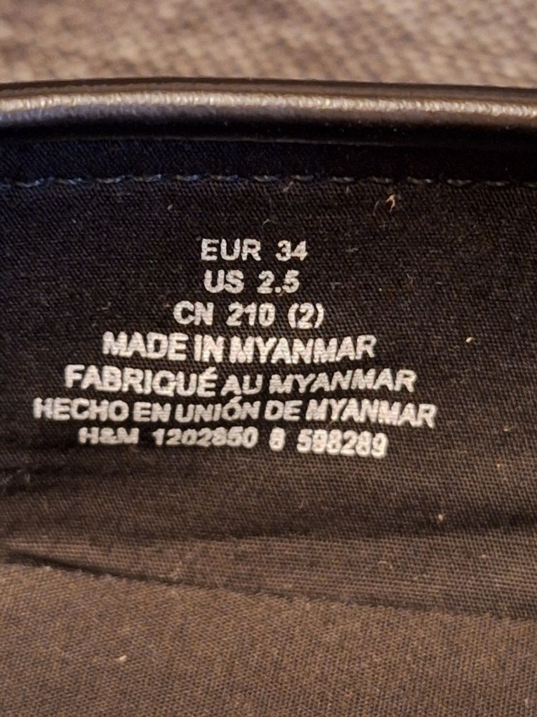 Mokasyny  chłopiece H&M rozmiar 34