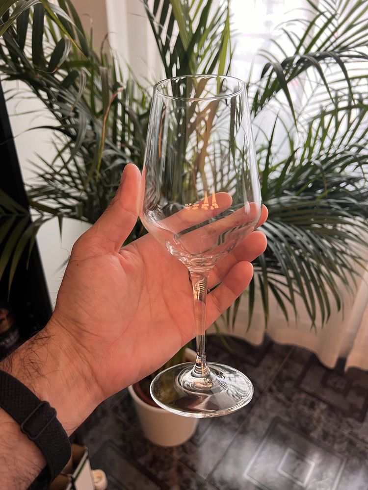 Copos de vinho de vidro