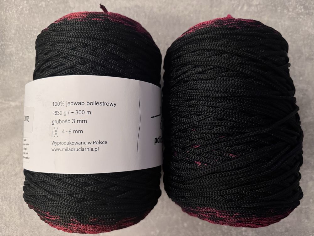 Sznurek poliestrowy ombre 3 mm - 2 sztuki