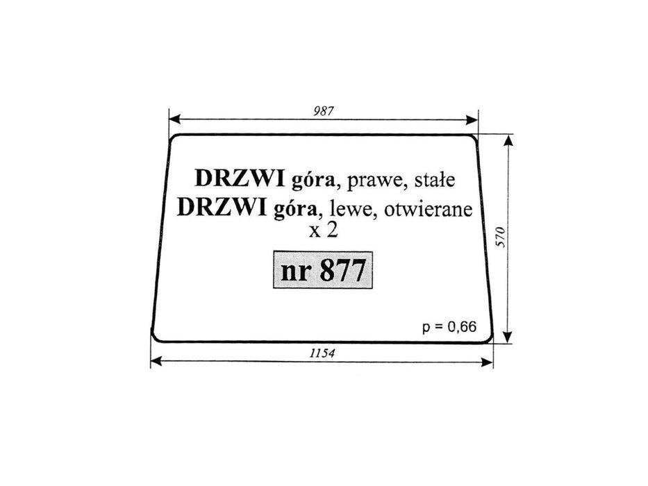 szyba drzwi góra massey ferguson 877