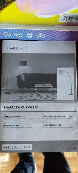 Candeeiro de Pé Curvo Livarno