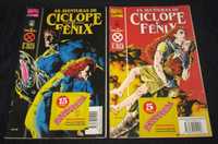 2 livros Aventuras de Ciclope e Fénix mini-série completa