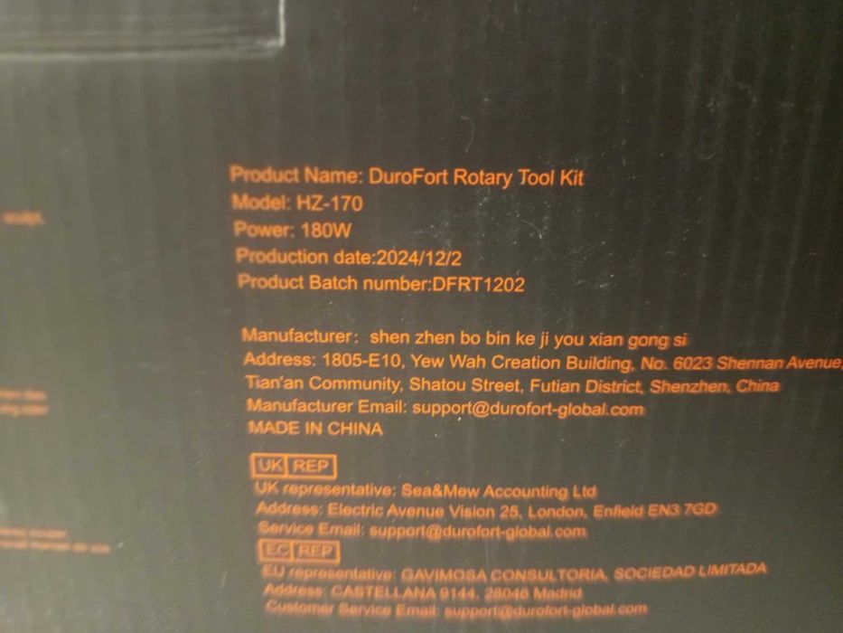 DuroFort Zestaw narzędzi obrotowych 180W HY-170