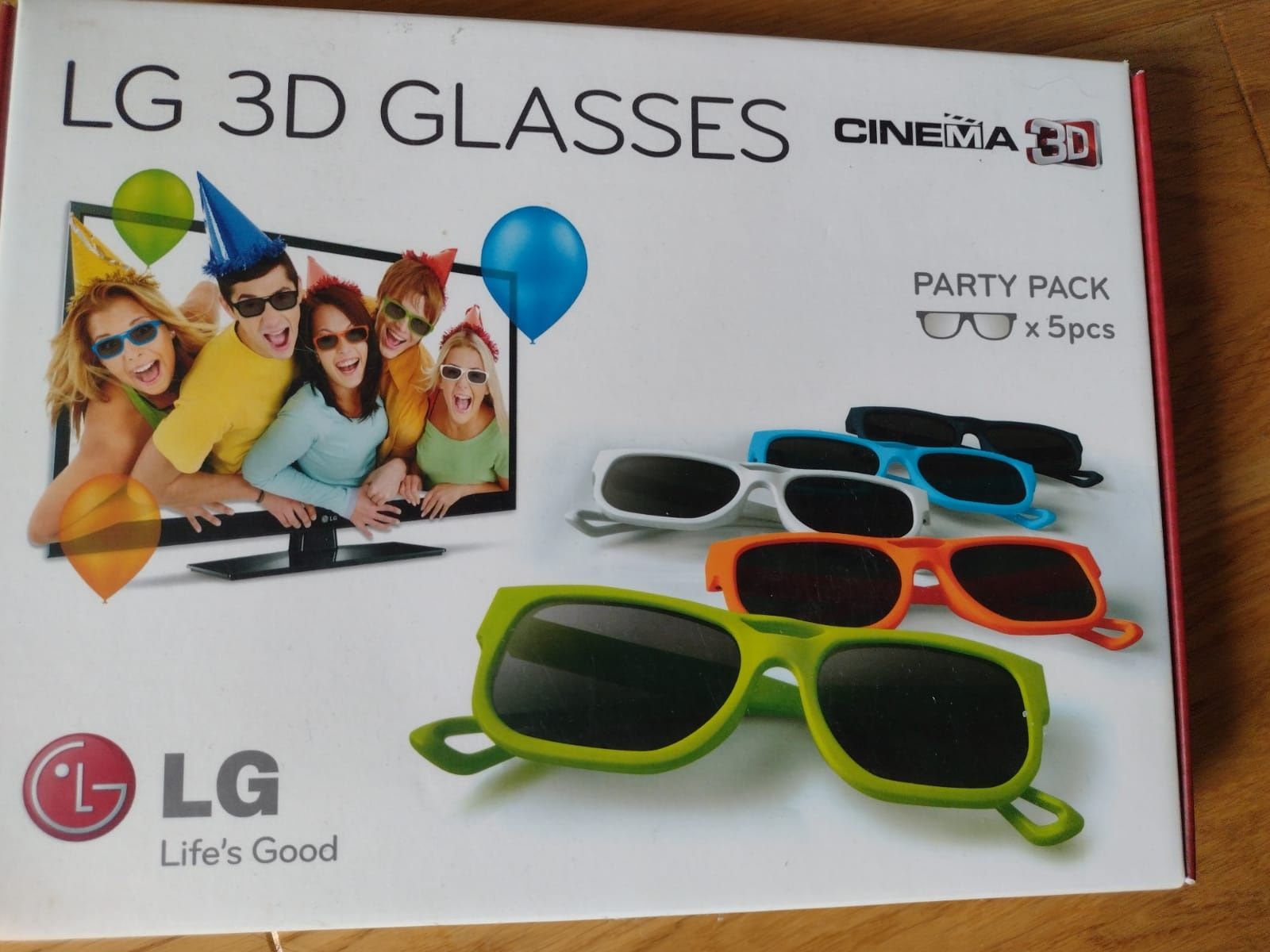 Okulary 3D LG Party pack 5 sztuk