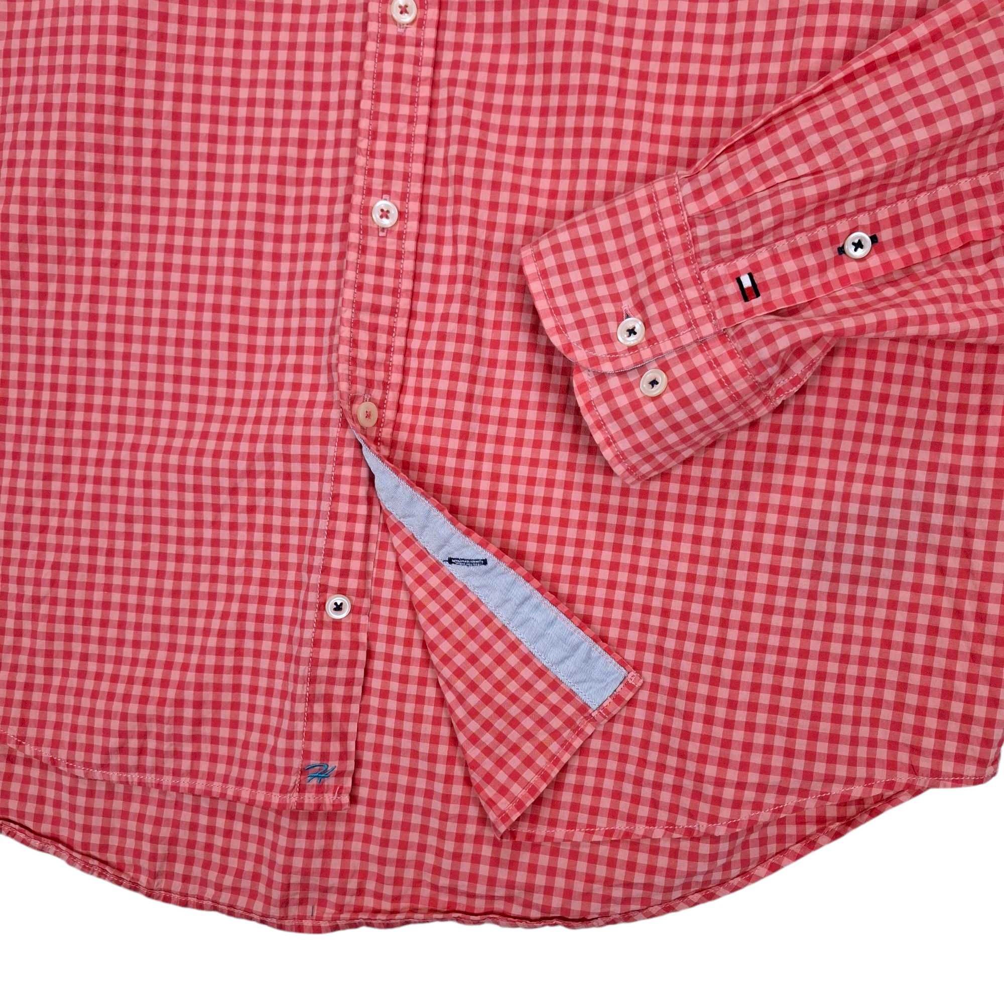 Tommy Hilfiger Stretch XL koszula w kratę męska bawełna kratka TH