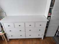 HEMNES komoda IKEA 160x96 biała bejca 
Komoda, 8 szuflad, biała bejca,