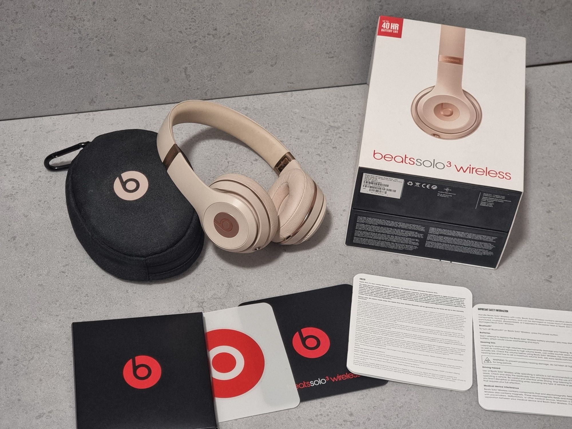 Beats Solo 3 Wireless Matte Gold słuchawki bezprzewodowe by Dr Dre