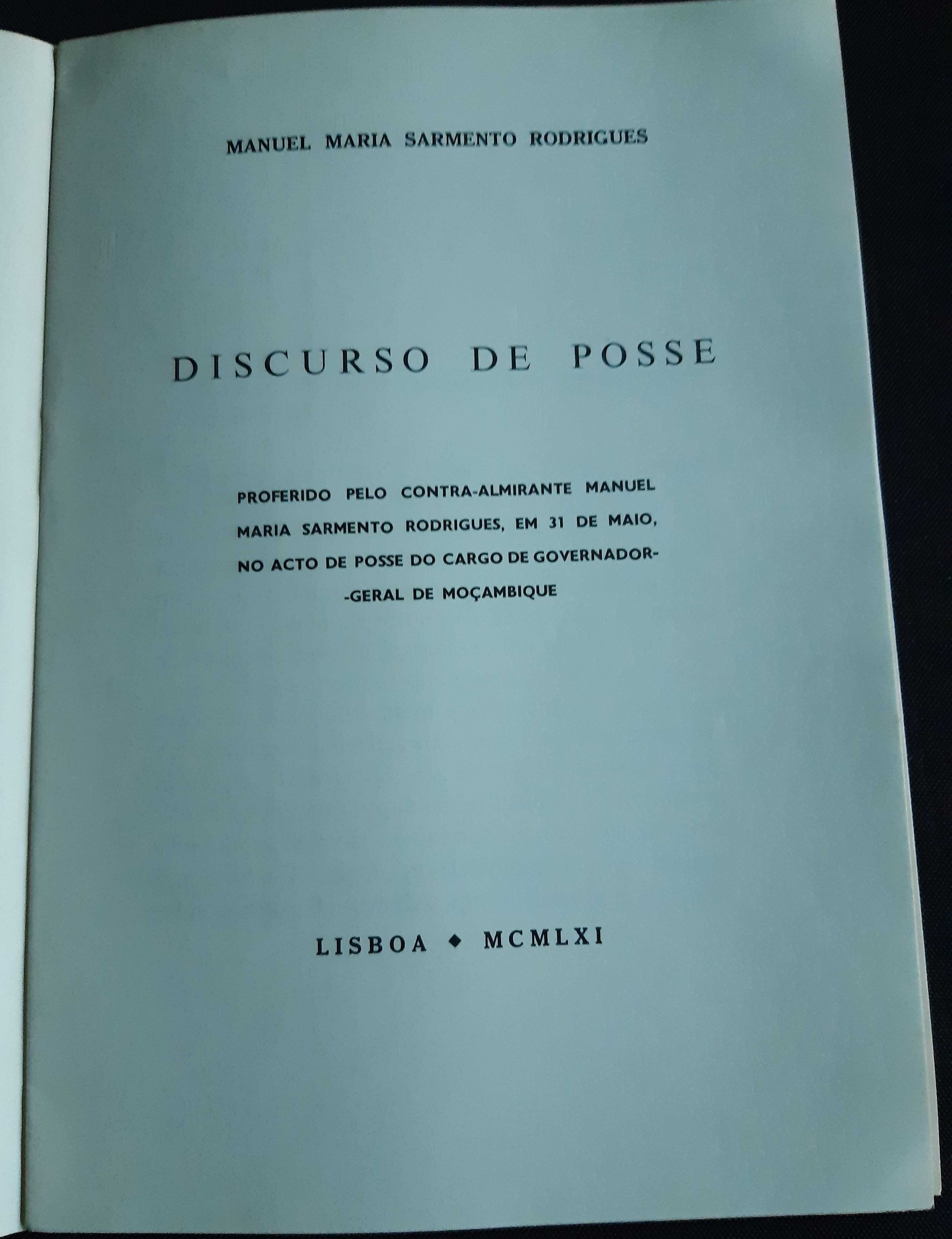 "Discurso de Posse" de Manuel Maria Sarmento Rodrigues