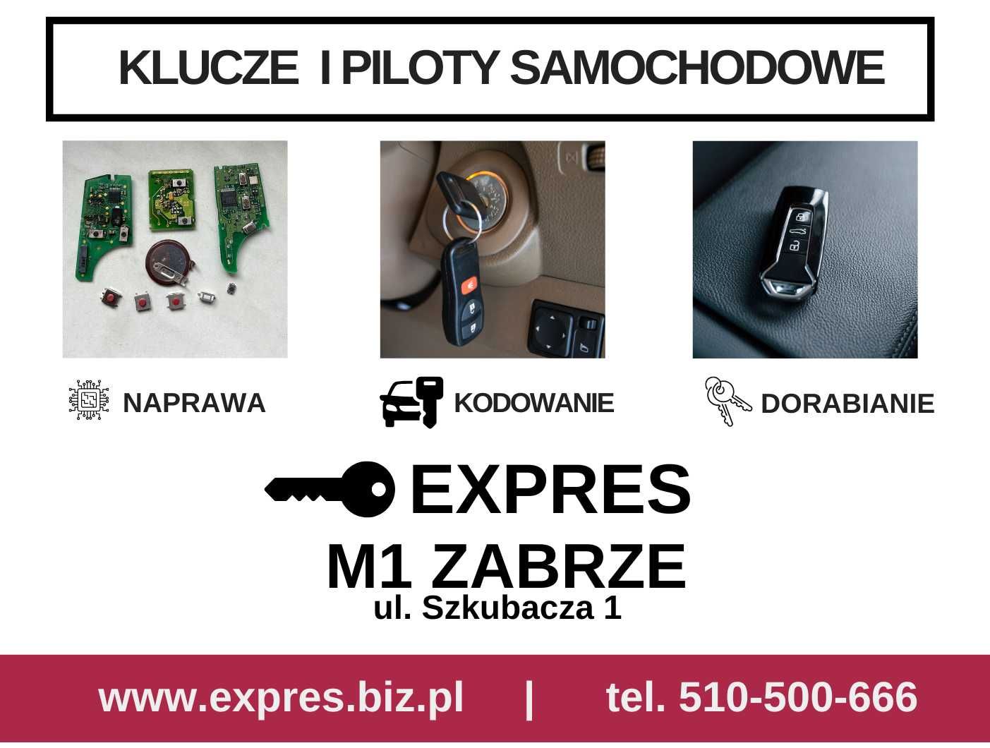 Dorabianie kluczy samochodowych / kodowanie / naprawa pilotów