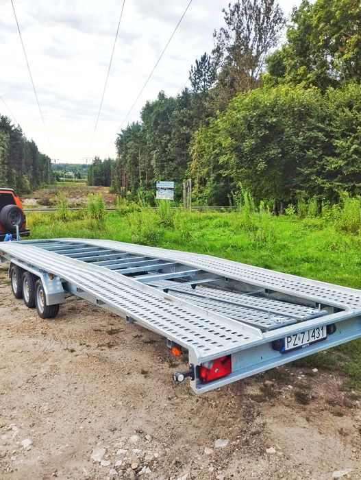 Przyczepa laweta 8,5 metra  na dwa auta