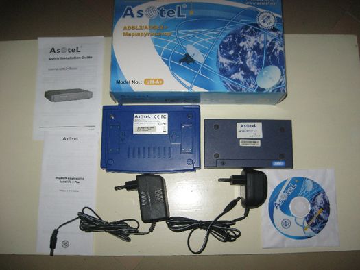 Модем Asotel UM-Aplus с коммутатором Switch Asotel Vector 1808