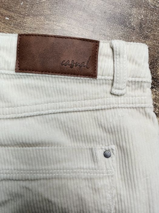 Sztruks kuloty spodnie z szerokimi nogawkami Boho scandi dzwony