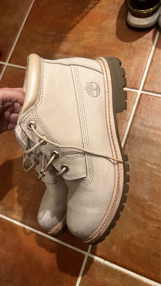 Timberland trapery rozowe 37,5 damskie wizane