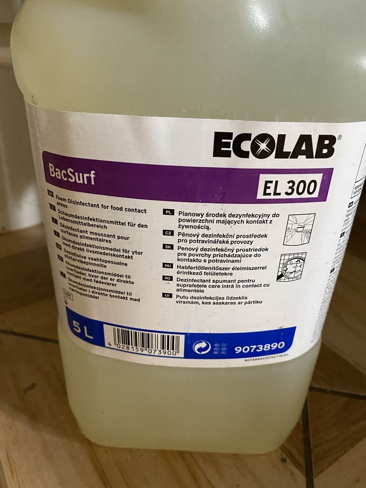 ECOLAB BacSurf EL300 5L plyn do mysia bakteriobojczy i drozdzobojczy