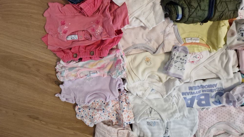 Mega paka ubranek dla dziewczynki 101 sztuk 56/62