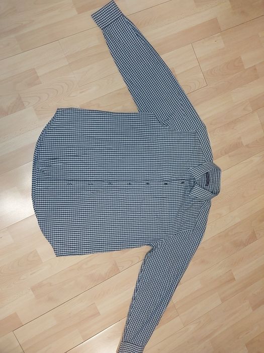 Biało czarna koszula elegancka r L 41 42 C&A kratka