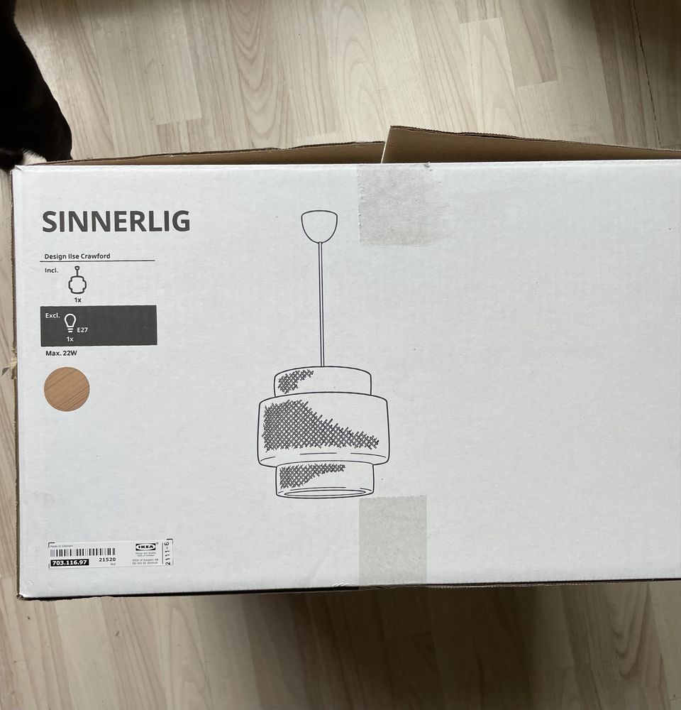 Lampa wisząca IKEA Sinnerlig abażur bambus
