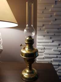 Lampa naftowa mosiądz L&B Lempereu & Bernard XIX-XX wiek Belgia