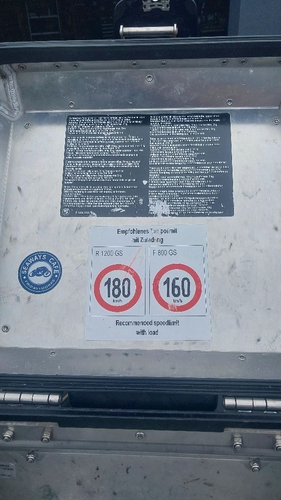 Kufer centralny bmw r1200 f800 gs oryginał kompletny ze stelażem