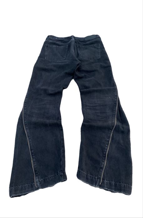 Zara flared jeans zip