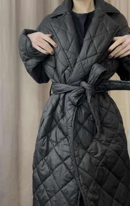 Стьобане зимове пальто з утеплювачем/плащ/куртка