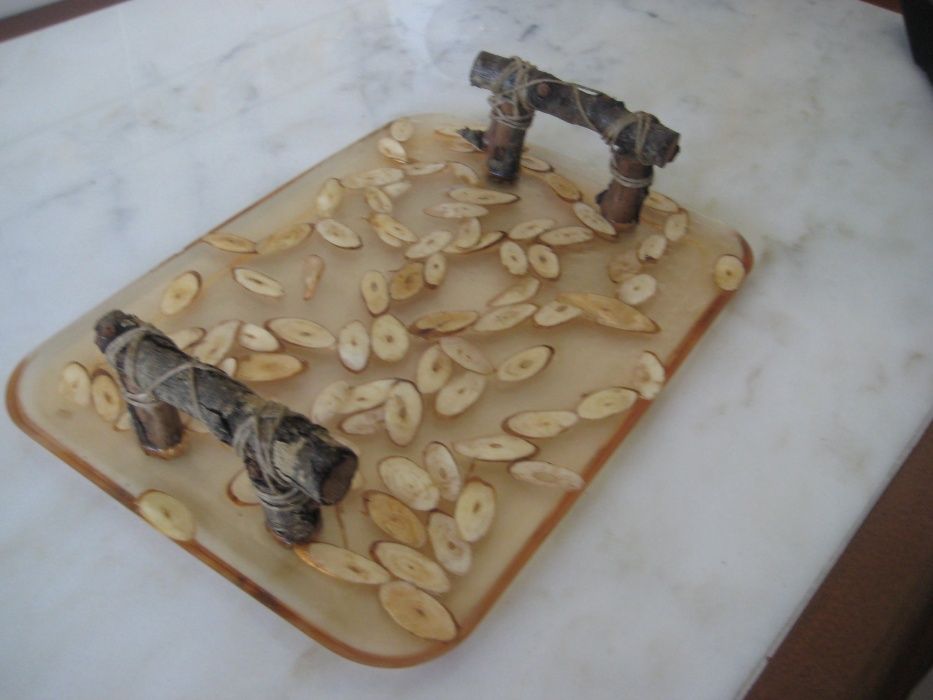 Tabuleiro original artesanato português, anos 90(Nunca Usado)