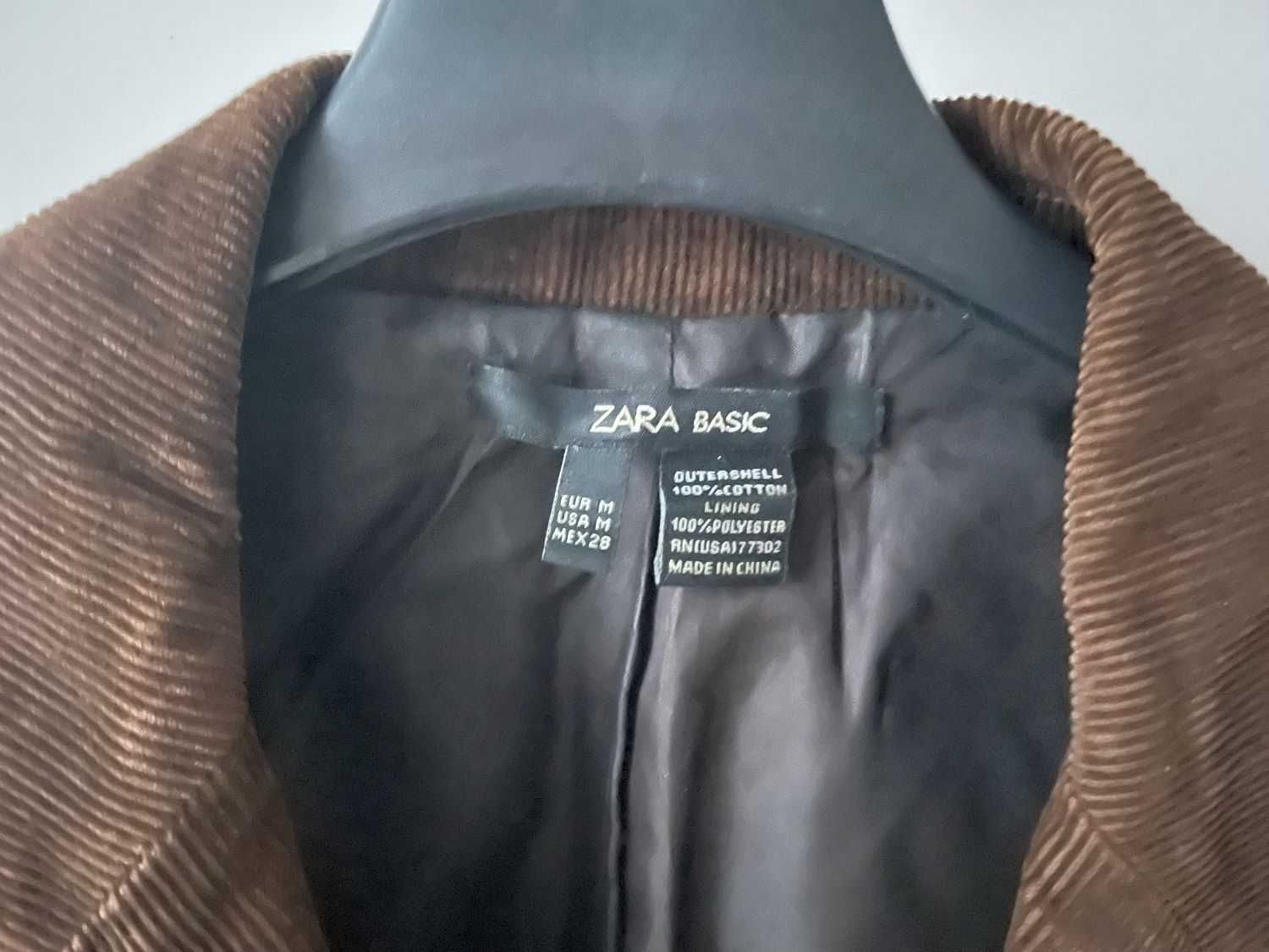 Marynarka sztruksowa brązowa ZARA r.38 M