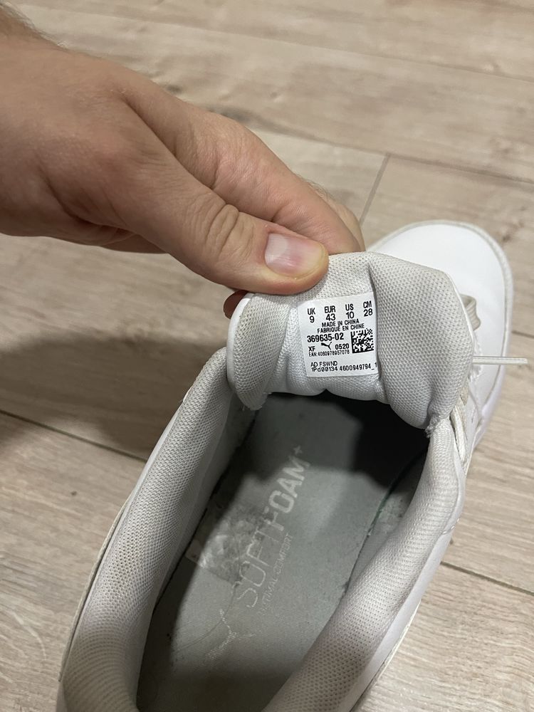 Кросівки шкіряні білі Puma FUTURE RUNNER 43р, кросовки кожаные  Пума