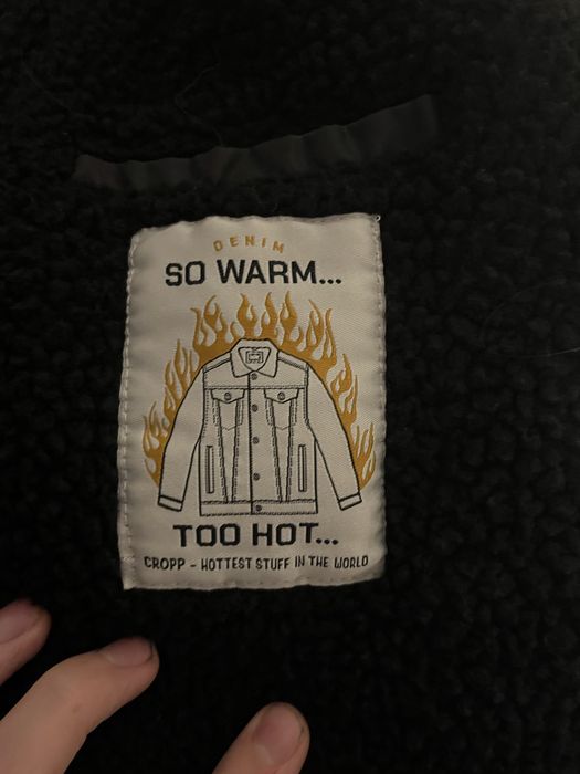 Куртка джинсова з хутром cropp