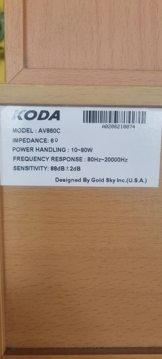 Kolumny, głośniki + subwoofer - kino domowe Koda Goky AV-860 5.1