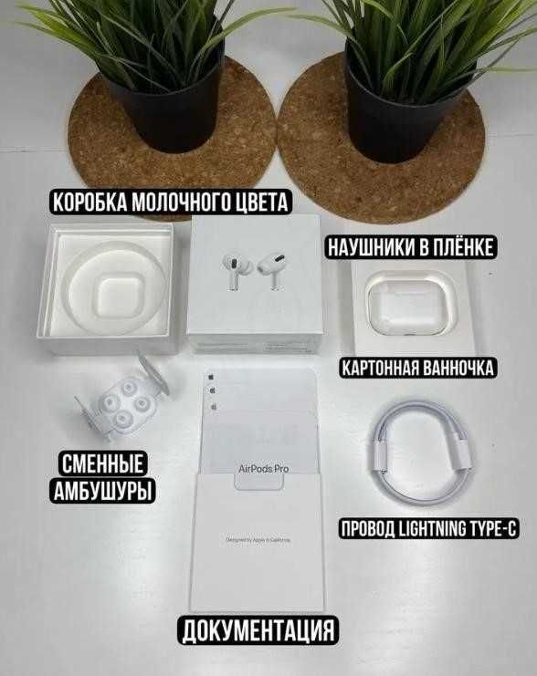 Навушники AirPods Pro FULL. активне шумозаглушення + чехол