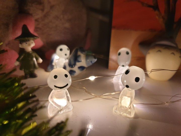 Светящиеся аниме фигурки Кодама духи леса Anime призраки Хаяо Миядзаки