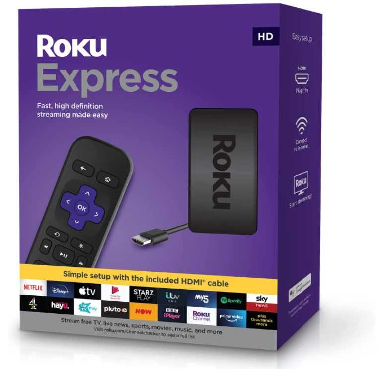 Roku Express Odtwarzacz Stick Youtube Amazon DISNEY HBO mi stick