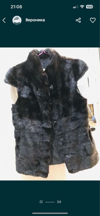 Шуба мутон и жилетка норковая