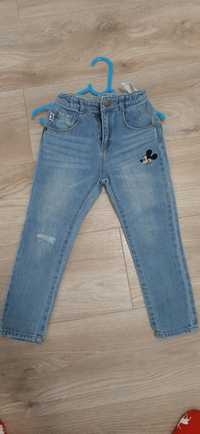 Niebieskie Jeansy Zara dla dziewczynki, rozmiar 110
