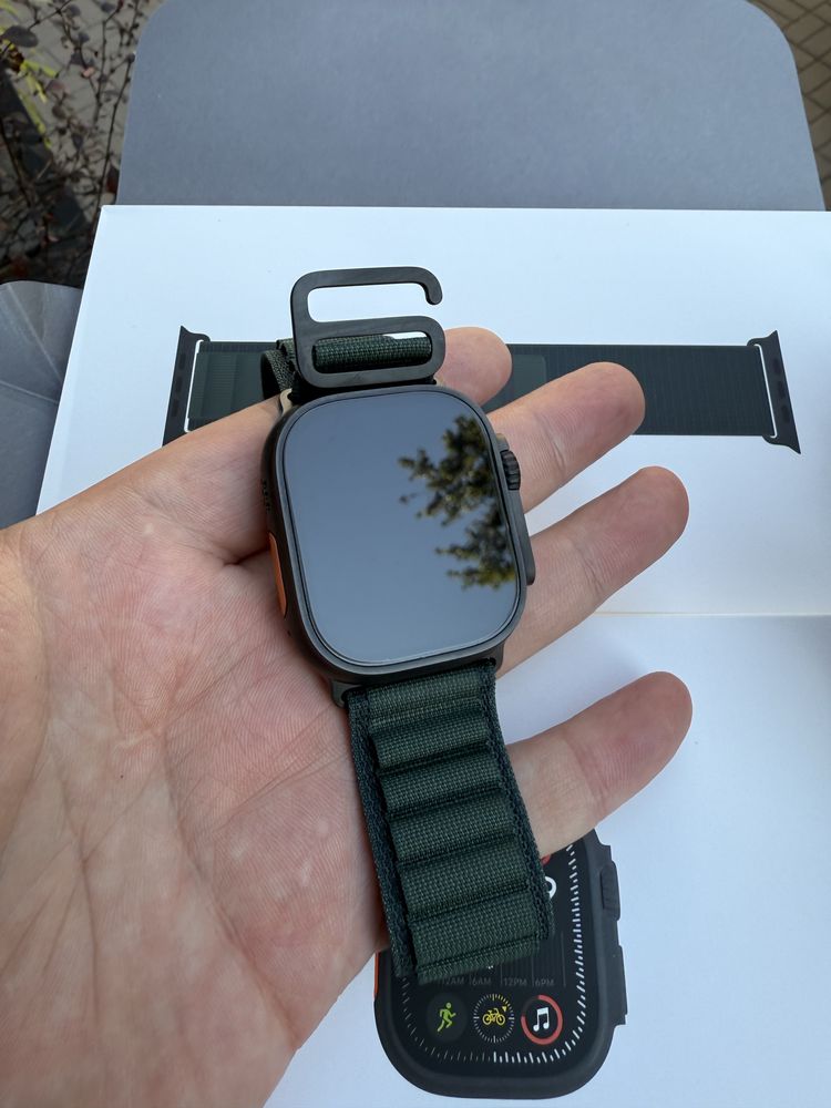 Open Box Apple Watch Ultra 2 Black with Dark Green Alpine Loop M