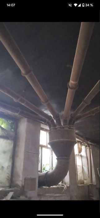 Трубы со столярного цеха