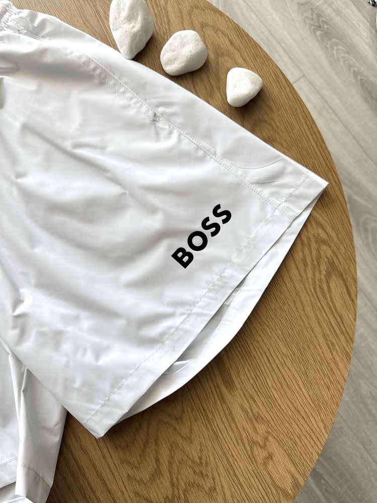 Плавальні шорти Hugo Boss чорні та білі