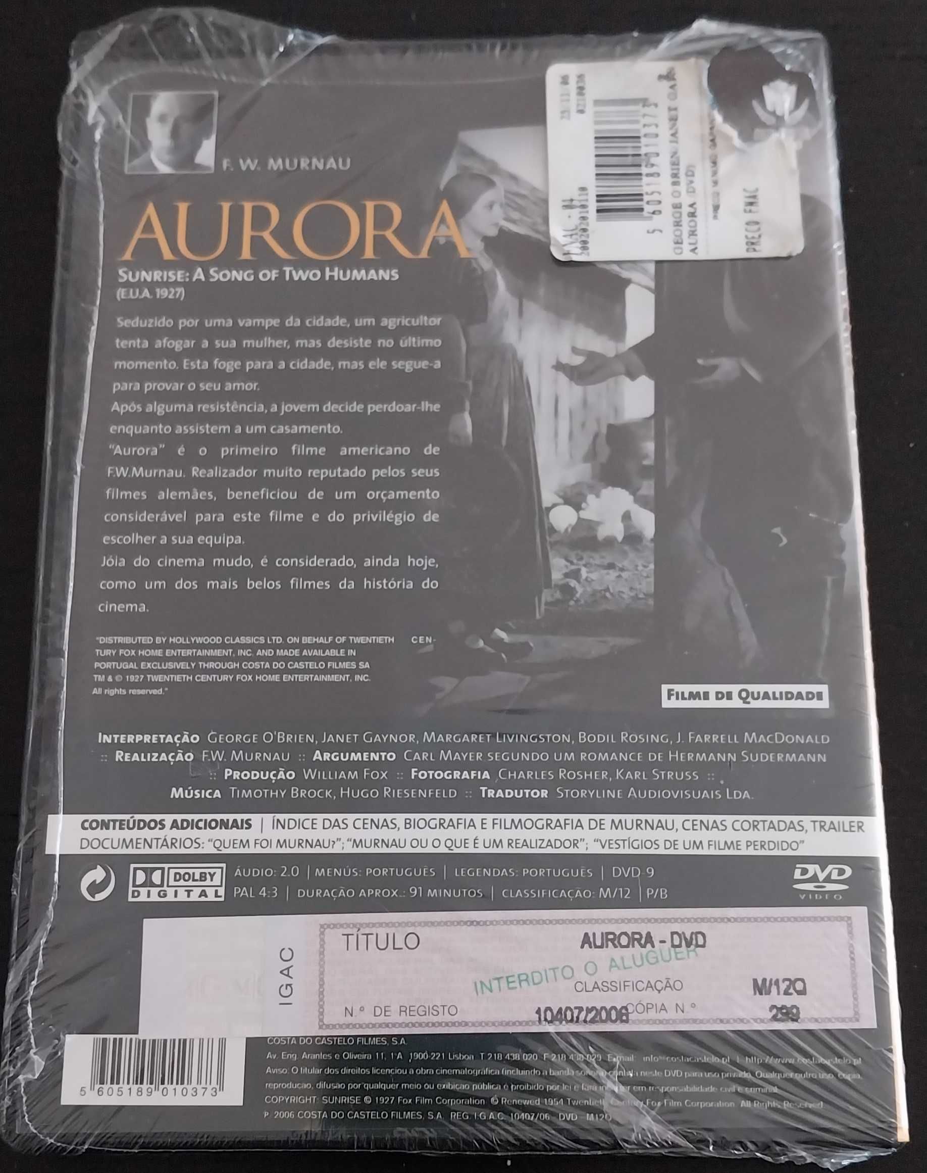 DVD "Aurora", de F. W. Murnau