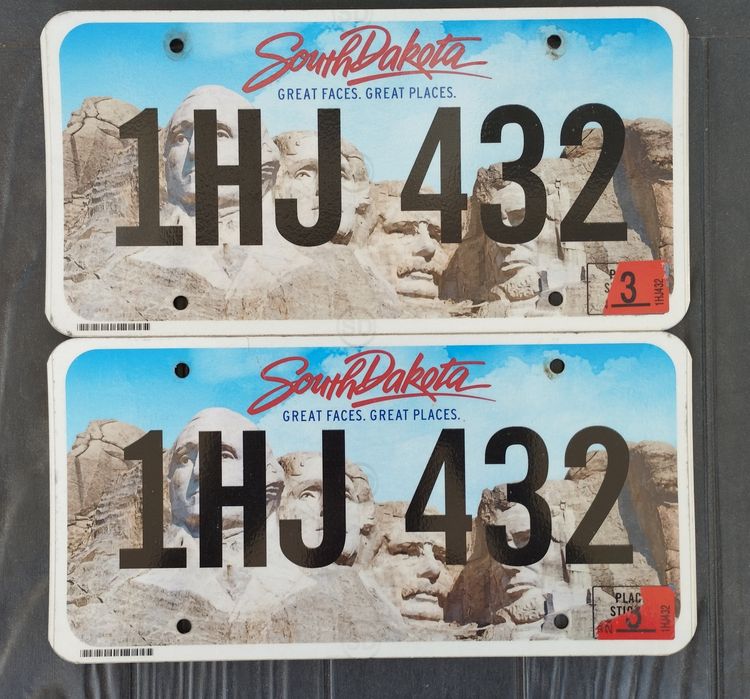 Tablice rejestracyjne USA South Dakota para oryginał