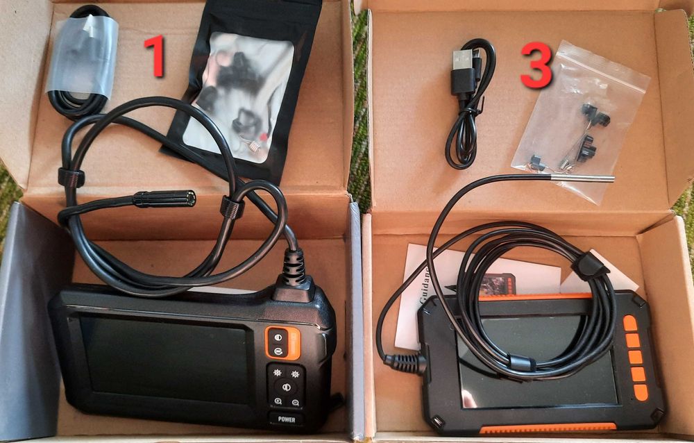 Эндоскоп гибкая камера, 2 камеры 3 камеры 3.9  5мм для  дизеля