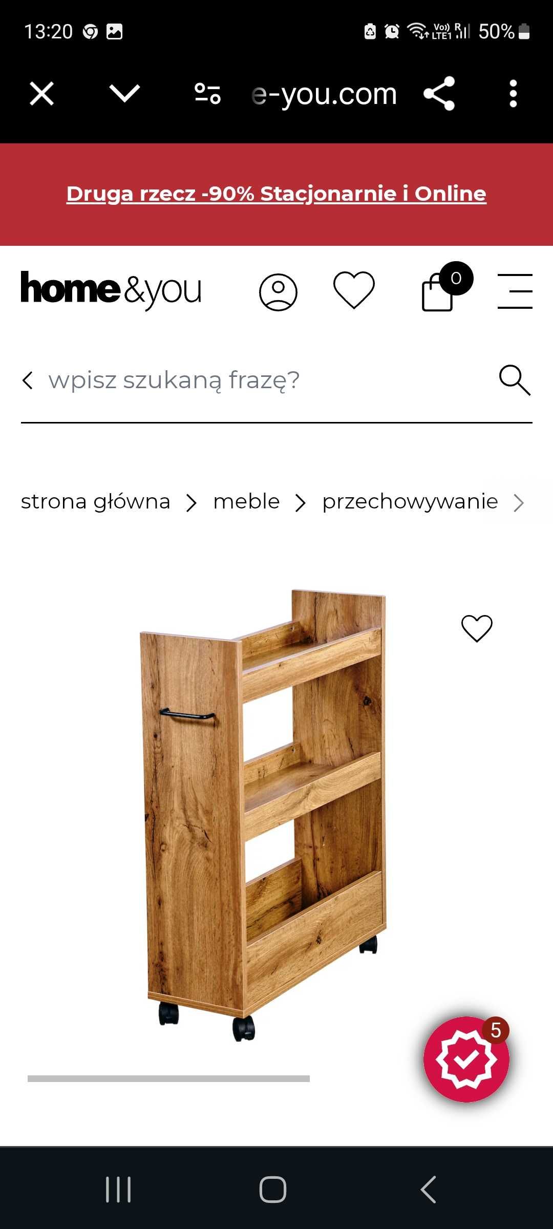 Szafka regal wozek kuchnia lazienka szafka wnekowa