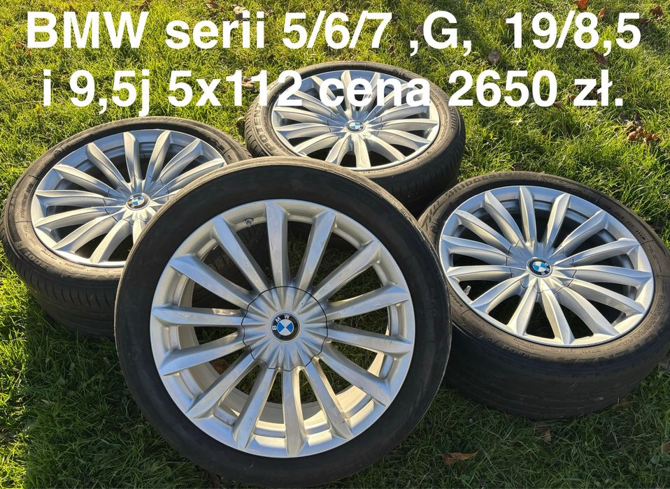 Kola letnie 19 cali, 8.5/9.5j BMW 5x112 seria G , Audi/Vw
