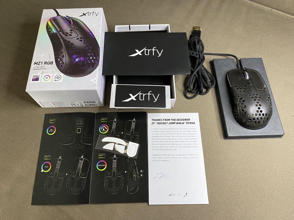 Игровая мышка XTRFY MZ1 – ZY’S RAIL RGB Black