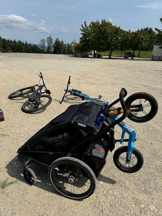 Uchwyt na rowerek dziecięcy do przyczepki Thule na Woom, Puky - czarny