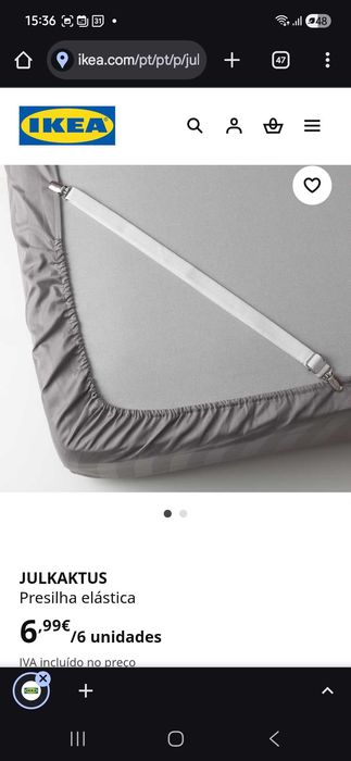 Elásticos para lençóis Ikea