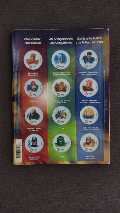 Caderneta completa Marvel Galp