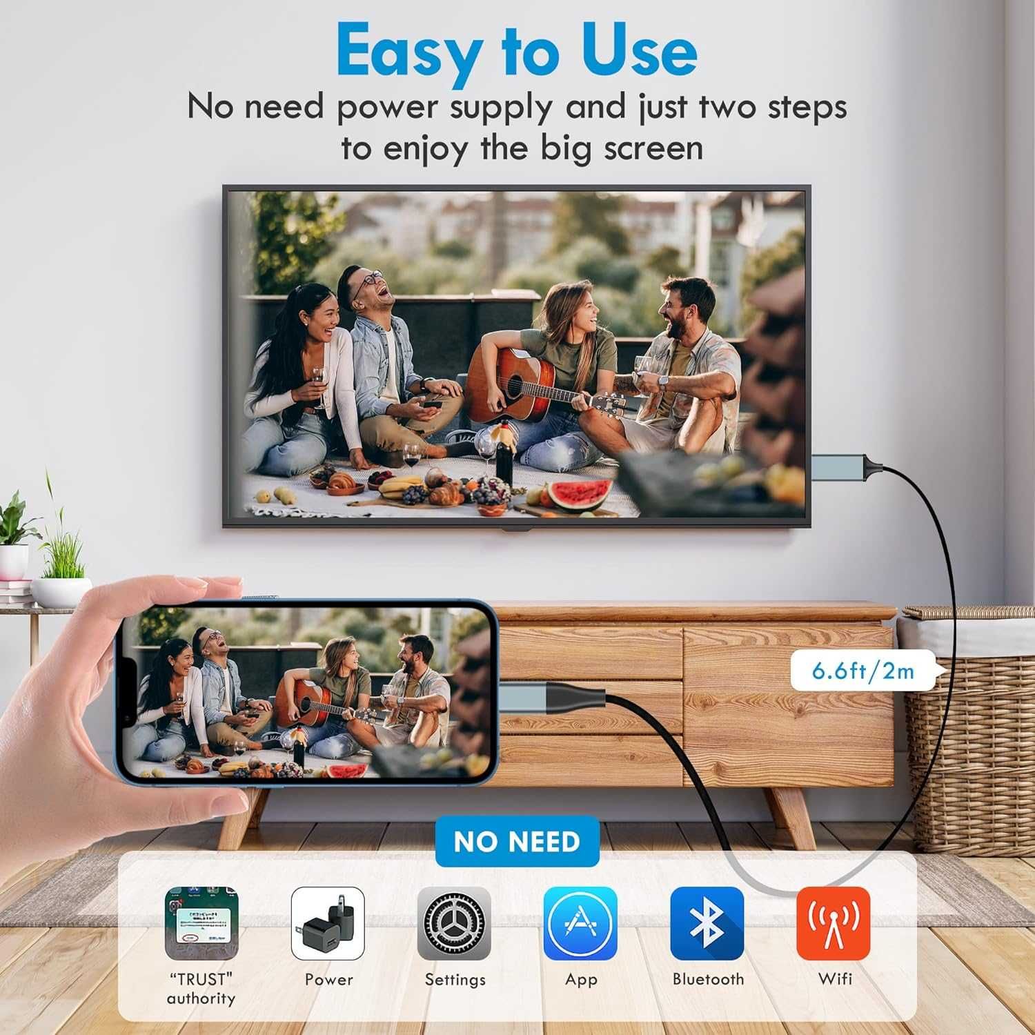 Adapter kabel przejściówka HDMI Apple Iphone 2m SPP735