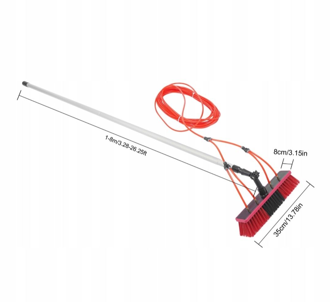 Słup do mycia okien Szczotka wodociągowa 7.4m Butt Pole