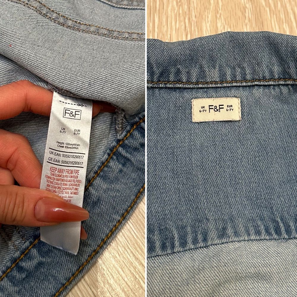 ‼️ джинсова куртка Zara 122 6 7 для дівчинки
